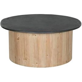 Table Basse - Home Esprit - Marron Foncé - Bois Massif - 90 X 90 X 40 Cm - Design Contemporain
