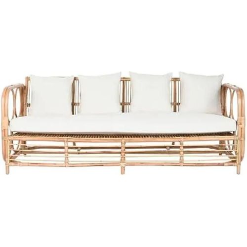 Canapé - Home Esprit - Multicolore - 3 Places - 192 X 76 X 73 Cm - Blanc Naturel