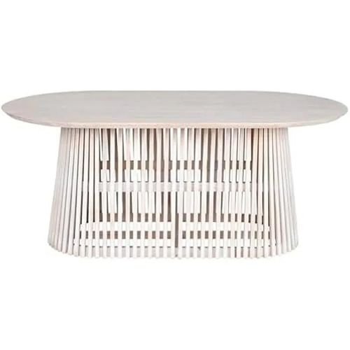 Table De Salle À Manger - Home Esprit - Rectangulaire - Bois De Mindi - 6 Places - Blanche