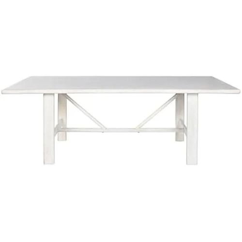 Table De Salle À Manger - Home Esprit - Blanche - Bois De Manguier - 213,4 X 96,5 X 76,2 Cm - Rectangulaire