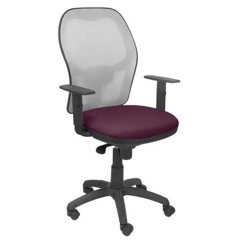 Chaise De Bureau Ergonomique Jorquera - Piqueras Y Crespo - Gris Maille Bali Siège Violet