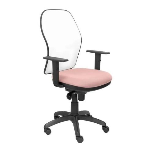 Chaise Jorquera Siège En Maille Blanche Bali Rose Pâle