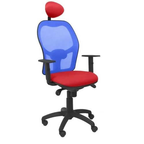 Chaise De Bureau Ergonomique Jorquera - Piqueras Y Crespo - Bleu - Tissu - Avec Appui-Tête Fixe