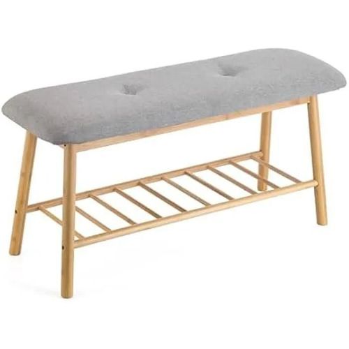 Meuble À Chaussures - Vinthera - 90x30x45 Cm - Bambou - Marron - Style Scandinave Moderne