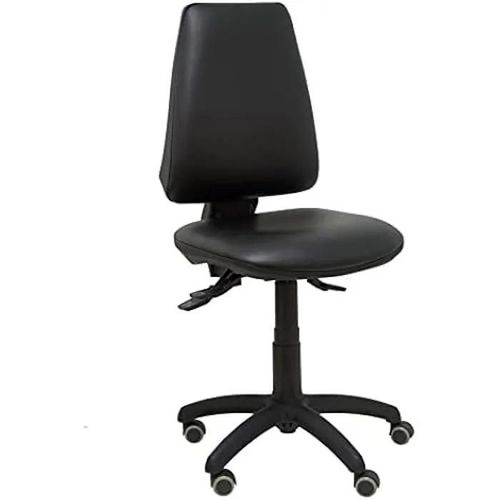 Chaise De Bureau - Piqueras Y Crespo - Elche - Simili Cuir Noir - Ergonomique - Réglable En Hauteur