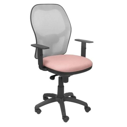 Chaise Jorquera Siège En Filet Gris Bali Rose Pâle