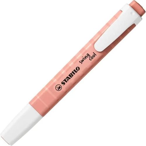 Surligneur - Stabilo - Swing Cool - 4 Couleurs Pastel - Format Stylo - Clip Intégré