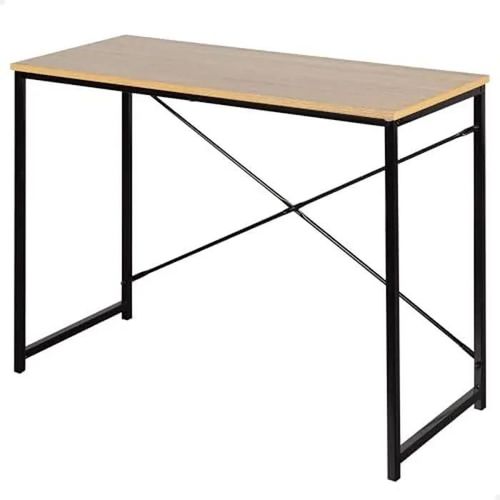 Table De Bureau - Aktive - Max Home - 100 X 40 X 70 Cm - Bois Et Acier Noir - Style Industriel
