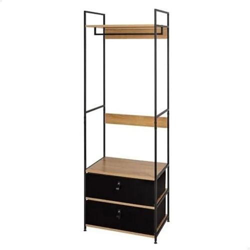 Armoire Ouverte - Aktive - Max Home 18433 - 2 Tiroirs En Tissu - Acier Et Bois - Max. 30 Kg