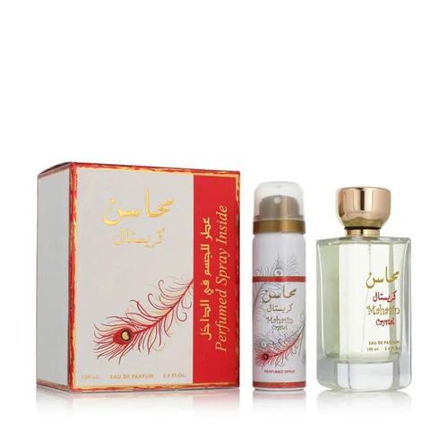 Lattafa Mahasin Crystal Edp 100 Ml + Deo Spray 75 Ml 