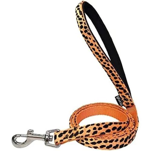 Ceinture - Gloria - Léopard - Nylon Résistant - Pour Chien Moyen - Facile À Utiliser