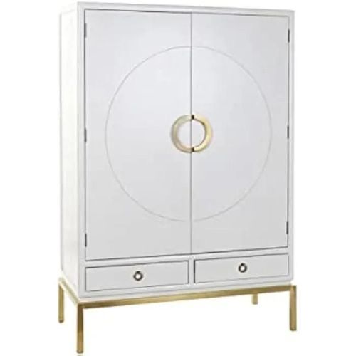 Meuble De Cuisine - Dekodonia - 120 X 50 X 175 Cm - Métal Et Carton Laqué - 1 Tiroir - Style Moderne