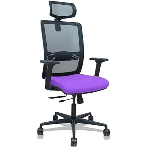 Chaise Haches - Piqueras Y Crespo - Tissu Bali Lilas - Grande Taille - Réglable En Hauteur - Design Contemporain