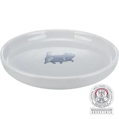 Gamelle Pour Chat - Trixie - Lot De 4 - Céramique - Plat - Large - 0,6 L