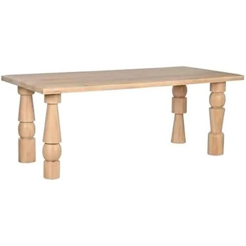 Home Esprit Table De Salle À Manger Naturelle En Bois De Manguier 200 X 90 X 76 Cm