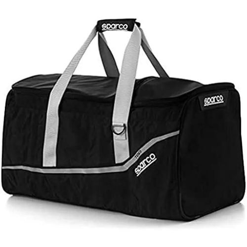 Sac de Voyage - SPARCO - Trip Kit Bag - 89 Litres - Noir/Argent - Compartiments Séparés
