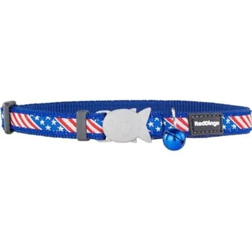 Collier Pour Chat - Red Dingo - Us Flag - 20-32 Cm - Multicolore - Bleu