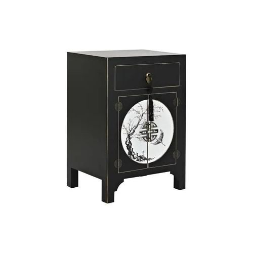 Table De Chevet En Sapin Et Mdf - Blanc - 45 X 36 X 66 Cm
