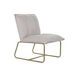 Fauteuil Thyann Beige Doré Métal Polyester (66 X 71 X 77 Cm)