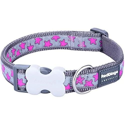 Collier Pour Chien - Red Dingo - Bucklebone - Motif Étoiles - Taille M - 20 Mm