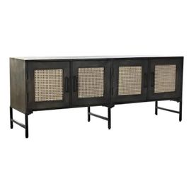 Buffet Marron Rotin Bois De Manguier (155 X 40 X 61,5 Cm)