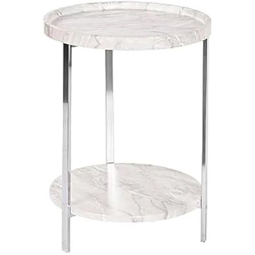 Table D'appoint - Dkd Home Decor - Modèle Standard - Métal Et Mdf - Blanc - 40x40x53 Cm