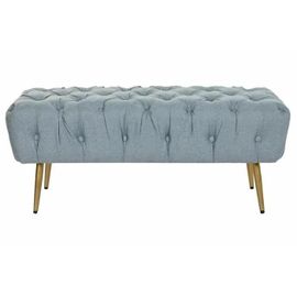 Banquette - Polyester - Gris Métal - 103 X 46 X 42 Cm