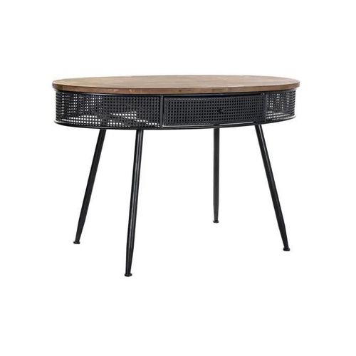 Console - Sapin Noir - Métal - Moderne Et Élégante - 120 X 65 X 77 Cm