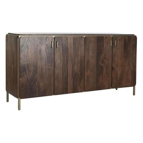 Buffet Marron Acier Bois De Manguier