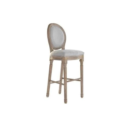 Tabouret Sapin Lin Gris Clair (48 X 42 X 121 Cm)