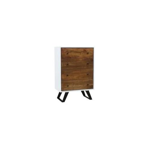 Caisson À Tiroirs Blanc - Marque - Modèle - Métal - Bois De Manguier