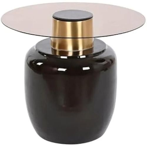 Table D'appoint - Dkd Home Decor - Multicolore - Métal Et Verre - 59x46x59 Cm - Petit Meuble Complément