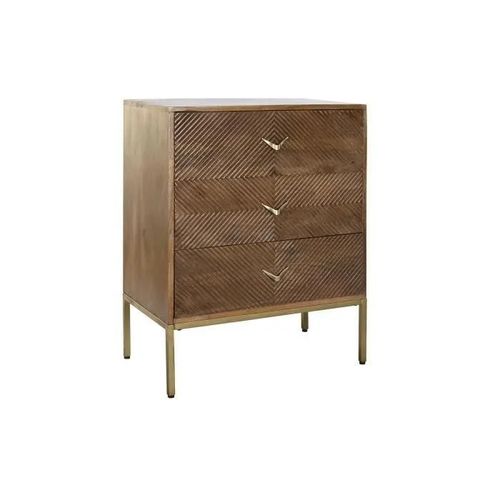 Commode - Item Home - Métal Et Bois De Manguier - Blanc