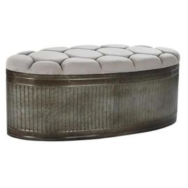 Banquette Beige Métal Polyester Brun Foncé - Marque - Modèle - Couleur Principale: Blanc
