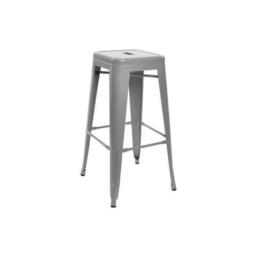 Tabouret 43 X 43 X 76 Cm Gris Métal