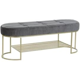 Banquette - Dkd Home Decor - Standard - Métal - 2 Places - Doré Et Gris