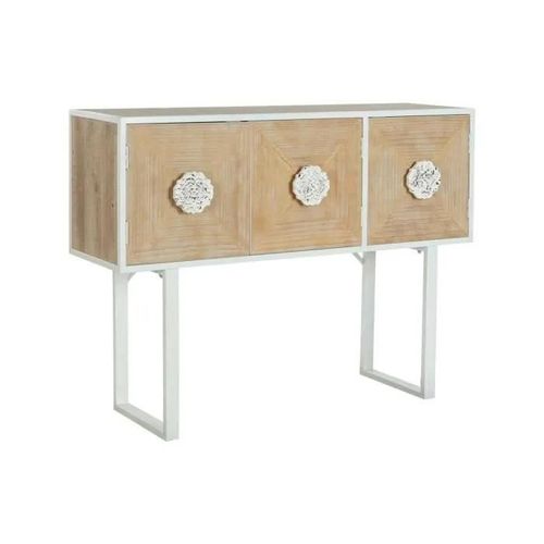 Table D'appoint - Métal Blanc - Motif Sapin - 120 X 35 X 90 Cm