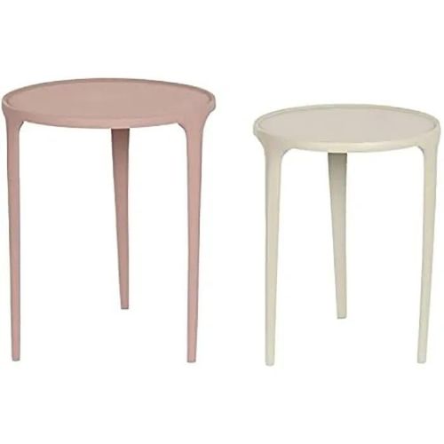 Tables - Dkd Home Decor - Lot De 2 - Aluminium - Beige - 40x40x50 Cm