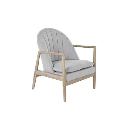 Fauteuil 68 X 69 X 89 Cm Sapin Naturel Gris Clair Moderne