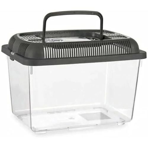 Bocaux À Poisson En Plastique - Anthracite - Lot De 12 - 3 L - 17 X 16 X 24 Cm - Poignée Incluse