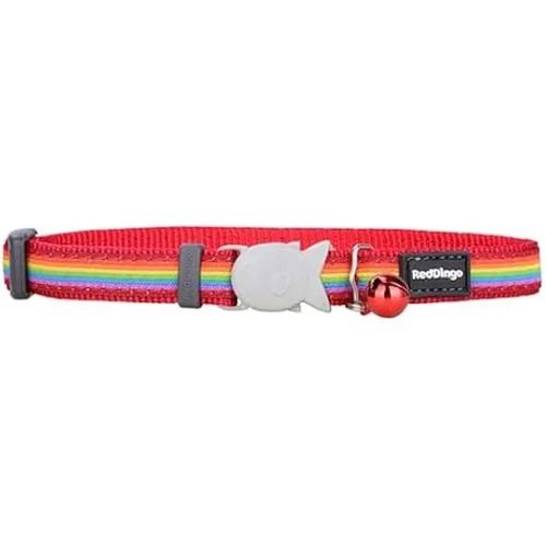 Collier De Sécurité - Red Dingo - Rainbow - 33 Cm - Rouge - Pour Chat - Petit