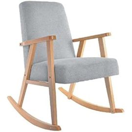 Chaise À Bascule - Dkd Home Decor - Blanc - Bois De Hêtre Et Mdf - 81x58x90 Cm - 1 Place