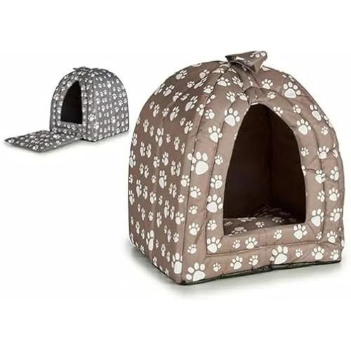 Lit Pour Animal De Compagnie - Mascow - 33 X 38 X 33 Cm - Marron - Carré - Intérieur
