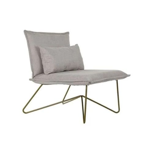 Fauteuil Dkd Home Decor Beige Doré Métal Polyester (66 X 78 X 75 Cm)