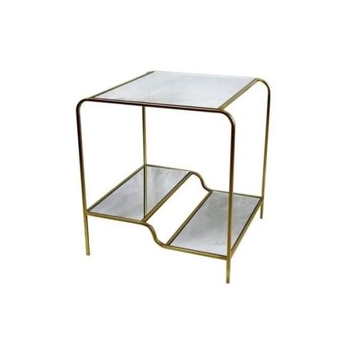 Table D'appoint - Dkd Home Decor - Miroir Doré Métal - 50 X 50 X 55 Cm - Style Contemporain - Design
