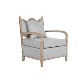 Fauteuil Dkd Home Decor Sapin Polyester Marron Clair Gris Clair (66 X 70 X 88 Cm)
