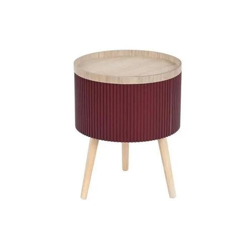 Table D'appoint - Marque - Modèle - Marron Bordeaux - Bois Mdf