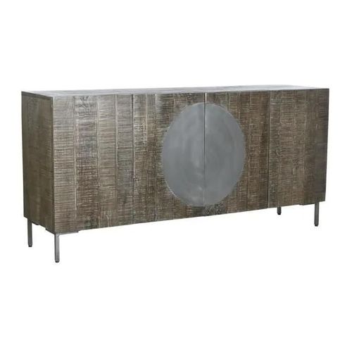 Buffet 180 X 40 X 80 Cm Métal Bois De Manguier