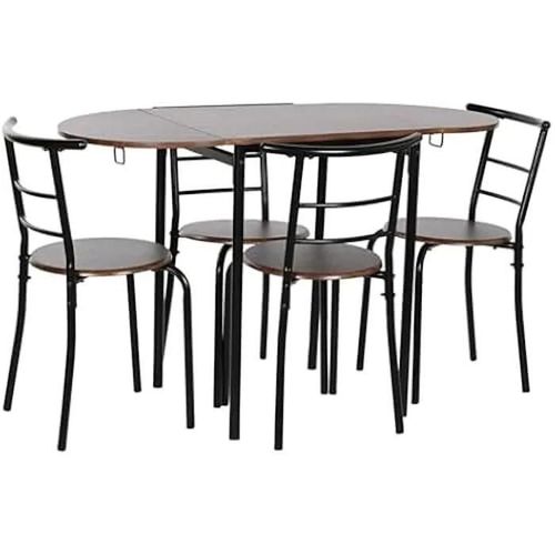 Ensemble De Table - Dkd Home Decor - Multicolore - 4 Chaises - Métal Et Bois Mdf - 121x78x55 Cm