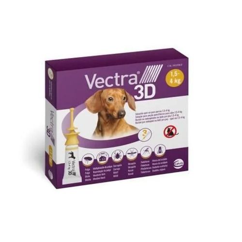 Vectra Pipettes 3d Pour Chiens De 1,5 À 4 Kg | 3 Drops